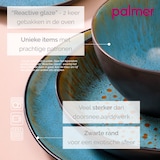 thumbnail of Palmer Serviesset Lotus Stoneware 6-persoons 24-delig Turquoise Zwart
