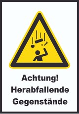 Achtung! Herabfallende Gegenstände