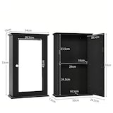 thumbnail of COSTWAY Armario con espejo para baño, espejo de baño 34 x 15 x 53 cm (negro)