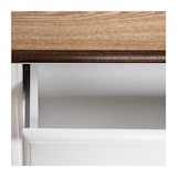 thumbnail of Meuble Console 2 Tiroirs en Bois Blanc et Naturel H 85 cm