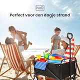 thumbnail of IvoQ Opvouwbare Bolderkar Zwart – Draagvermogen 80 kg – Compact inklapbaar – Stevig stalen frame & 600D polyester – Ideaal voor strand, camping, tuin