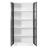 thumbnail of PROREGAL Stahlschrank BEE mit 5 lackierten Fachböden | HxBxT 195x92x50cm | Weiß-Schwarz | Werkstattschrank Werkzeugschrank Aktenschrank