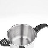 thumbnail of G-SOLA Conj. panelas 2,5 L+6 L inox 18/10, tripla segurança, rápida/super rápida, p/ todos fogões, tampa, cesto e livro receitas.