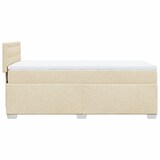thumbnail of vidaXL Boxspringbett mit Matratze Creme 100x200 cm Stoff