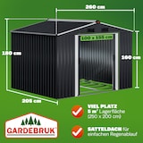 thumbnail of GARDEBRUK® XXL Metall Gerätehaus 5m² mit Fundament anthrazit