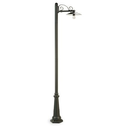 Palo Da Esterno Contemporaneo Antique Alluminio E Porcellana Grigio 1 Luce E27