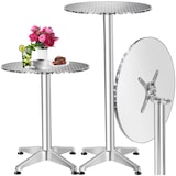 thumbnail of tectake Aluminium Bistrotisch Ø60cm klappbar höhenverstellbar  Grau