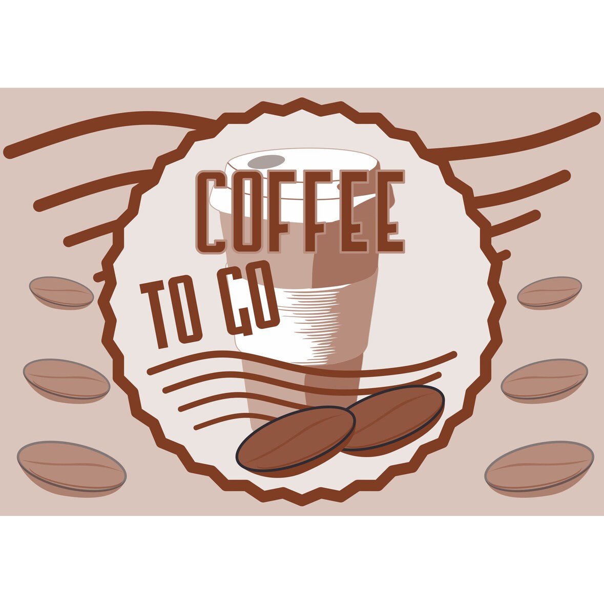 Verkaufsschild Schild Coffee to go A3 (297x420mm)