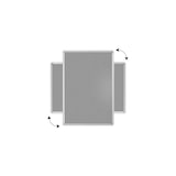 thumbnail of ALLboards Lavagna in feltro grigio 90x60cm con cornice in alluminio