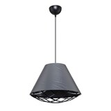 thumbnail of Lampada da soffitto Ayda ASZ1560 con paralume in tessuto antracite
