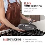 thumbnail of Victoria Piastra per Grigliare Ghisa Induzione Comal per Pizza 26cm, Fuoco Barbecue Forno, VIC-32999, Nero