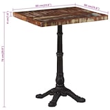 thumbnail of vidaXL Bistrotisch 60x60x76 cm Altholz Massiv
