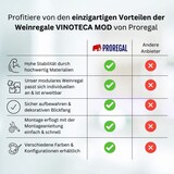 thumbnail of PROREGAL Modulares Weinregal VINOTECA MOD | HxBxT 36x36x24cm | 3x 9 Flaschen | Massives Eichenholz | Natur | Flaschenregal