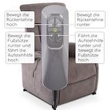 thumbnail of Fernsehsessel mit Aufstehhilfe, Relaxsessel mit Liegefunktion, mit 2 Motoren, 120 kg belastbar, Mikrofaser, Seidengrau, Raburg Marie