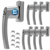 thumbnail of MONZANA® Fenstergriffe 8er Set Aluminium silber inkl. Schlüssel