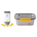 thumbnail of PIKA - Pompe sous vide électrique + Boîte alimentaire inox 1200ml + 5 valves pour boites alimentaires Pika | Appareil de mise sous vide alimentaire