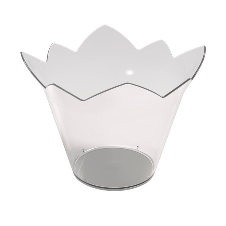 MONOUSO - Mehrweg Schüssel aus PS "Wasserlilie" Transparent 70ml Ø7cm (500 Stück)