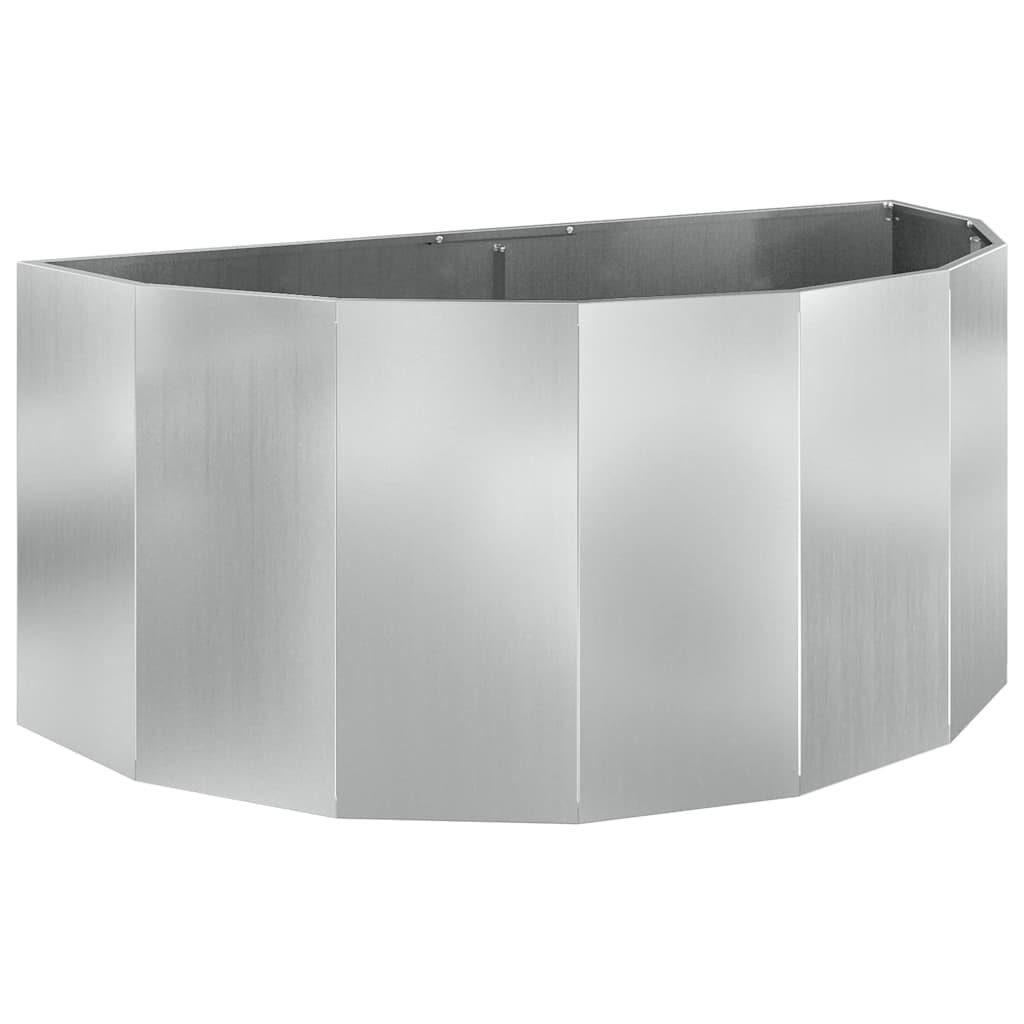 vidaXL Pflanzkübel Silber 120 x 60 x 50 cm Verzinkter Stahl