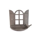 thumbnail of Vogeltränke massiv Gusseisen für die Wand Rostbraun H 18 cm