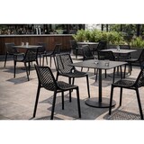 thumbnail of Gasfrit – Sedie impilabili in resina con fibra di vetro per esterno, bar, ristorante o cucina – Design moderno – Nero – Confezione da 4 unità