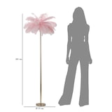 thumbnail of Lampadaire en métal et plastique Palm 55 x 160 cm rose Mauro Ferretti