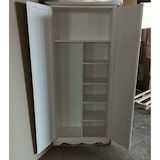 thumbnail of shopinnovativo -Armadio stipo 2 ante 6 ripani arte povera in legno massello e mdf con rifinitura in bianco 87x40x192 H