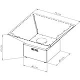 thumbnail of Cuenco de fuego Cevenol Pool Corten Carre 74 Single Bowl