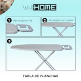 thumbnail of WellHome - Tabla de planchar plegable metálica 128x34x90 cm