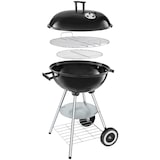 thumbnail of tectake barbecue sphérique robuste grille chromée galvanisée châssis acier roues 52x45x75 cm design moderne