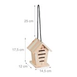 thumbnail of Relaxdays Marienkäferhaus 2x, Marienkäferhotel Garten, zum Aufhängen, Holz unbehandelt, Insektenhotel Marienkäfer, natur