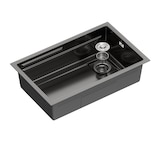 thumbnail of Gasfrit – Keukenspoelbak met sifon voor werkblad in roestvrij staal, zwart, 1 spoelbak 70 x 44 x 21 cm