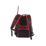 thumbnail of Sac à dos  pour outils, polyester, 4 compartiments, porte-outils amovible, pieds en plastique, noir/rouge, 38 x 50 x 20 cm