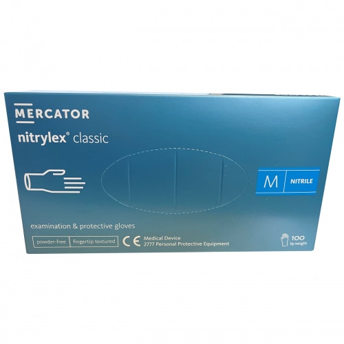 Mercator Nitril Handschuhe nitrylex classic blau (100er Box)
