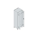 thumbnail of C+P Doppel-Spind Classic PLUS, Füßen, 2 Abteile, HxBxT 195x60x50cm, Sicherheitsdrehriegel, Hellgrau/Enzianblau von PROREGAL