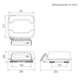 thumbnail of CAS FW500 Kontroll- und Tischwaage, GEEICHT, IP69 Schutz, Wägebereich max. 15 kg, Ablesbarkeit 2g
