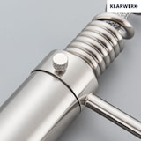 thumbnail of KLARWERK® Ben | Große Gastronomie Küchenarmatur Silber gebürstet 2 Brausen | Profi Edelstahl Wasserhahn Küche 2 Anschlüsse|Doppelspülbecken Restaurant