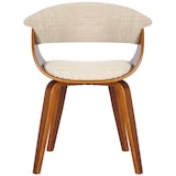 thumbnail of Lot de 2 chaises de salle à manger Bruce tissu Noyer / Crème