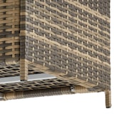 thumbnail of tectake Caja portaobjetos Kuusamo, de ratán, con estructura de aluminio y ruedas  Natural/Gris Oscuro