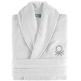 thumbnail of Benetton - Albornoz L/XL 100% Algodón 360GSM en color Blanco y Bordado en Negro - BLACK & WHITE