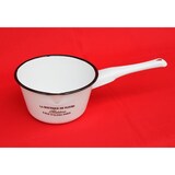 thumbnail of Kochtopf Topf mit Griff 51227 Weiß emailliert Emaille Kasserole Emailetopf Email