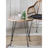 thumbnail of Möbilia Garten Sitzgruppe 5-tlg aus Polyrattan | 2 Stühle inkl. Sitzkissen | Tisch B 52 x T 52 x H 54 cm | natur-schwarz | 10020005 | Serie GARTEN