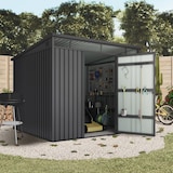 thumbnail of Hoggar - Caseta Metálica de Jardín 4,5m2 Formentera M - Paneles Robustos 0,40mm - Tragaluz de Policarbonato - Cierre con Llave - Cobertizo Metal