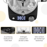 thumbnail of KLAMER Hochleistungsmixer 1800W, 1,75L Standmixer mit Tritan-Mixbehälter, Smoothie Maker mit 28000 U/Min, 9 Programme und 6 Klingen