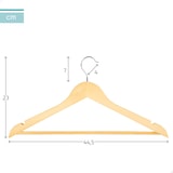 thumbnail of Max Home Pack 20 perchas de madera color natural