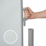 thumbnail of tectake Aluminium dubbele windscherm uitschuifbaar met oprolmechanisme - 200 x 600 cm, grijs - 402337