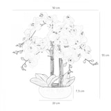 thumbnail of LIGNE DÉCO Orchidées artificielles blanche 55cm