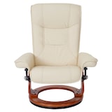 thumbnail of MCA Relax fauteuil Hamilton, TV fauteuil kruk, echt leer 130kg belastbaar ~ crème, honingkleurig