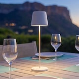 thumbnail of Lumisky Lámpara de mesa inalámbrica KELLY H38CM Acero Blanco