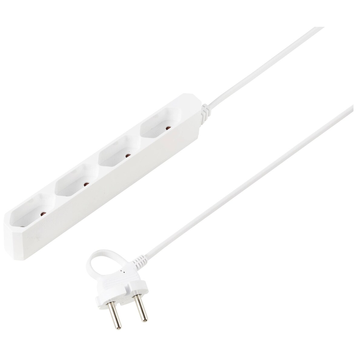 Sygonix SY-5806878 Steckdosenleiste 4fach Weiß Eurostecker 1 St.