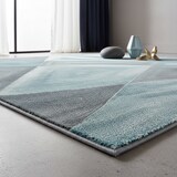 thumbnail of Teppich Wohnzimmer Geometrisch Pflegeleicht Waschbar Strapazierfähig Schlafzimmer OEKO-TEX Blau 200x290 cm – ANDALO von Kadima Design